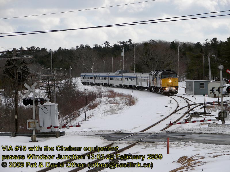 VIA 15 at Windsor Junction. Photo by David Othen